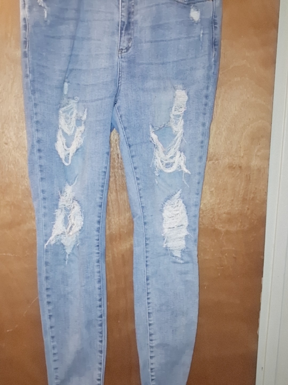 Judy Blue Light Blue Ripped Skinny Jeans